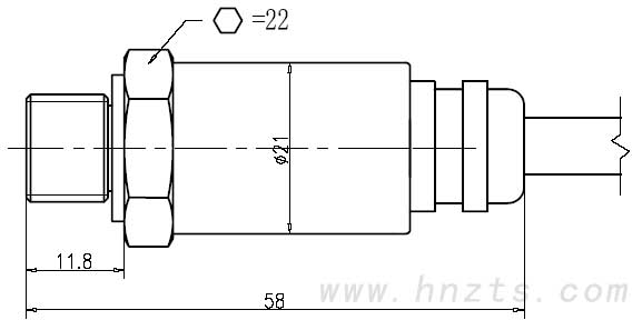 CYB320-C1型工程机械压力变送器外形CAD图