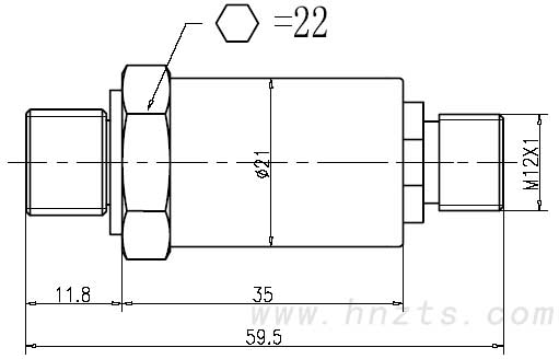 CYB320-C3型工程机械压力变送器外形CAD图